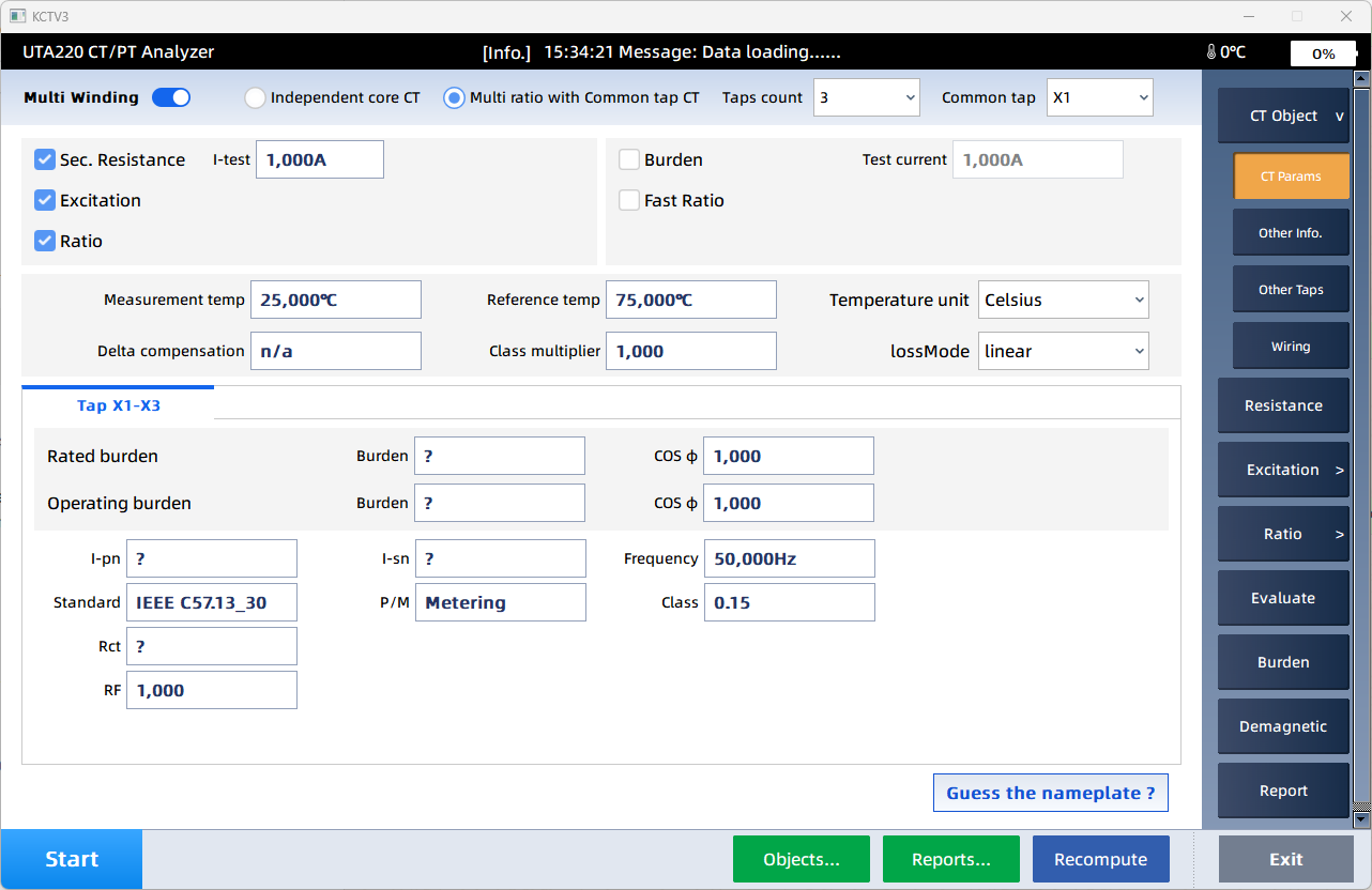 Tela principal — UTA Control Center